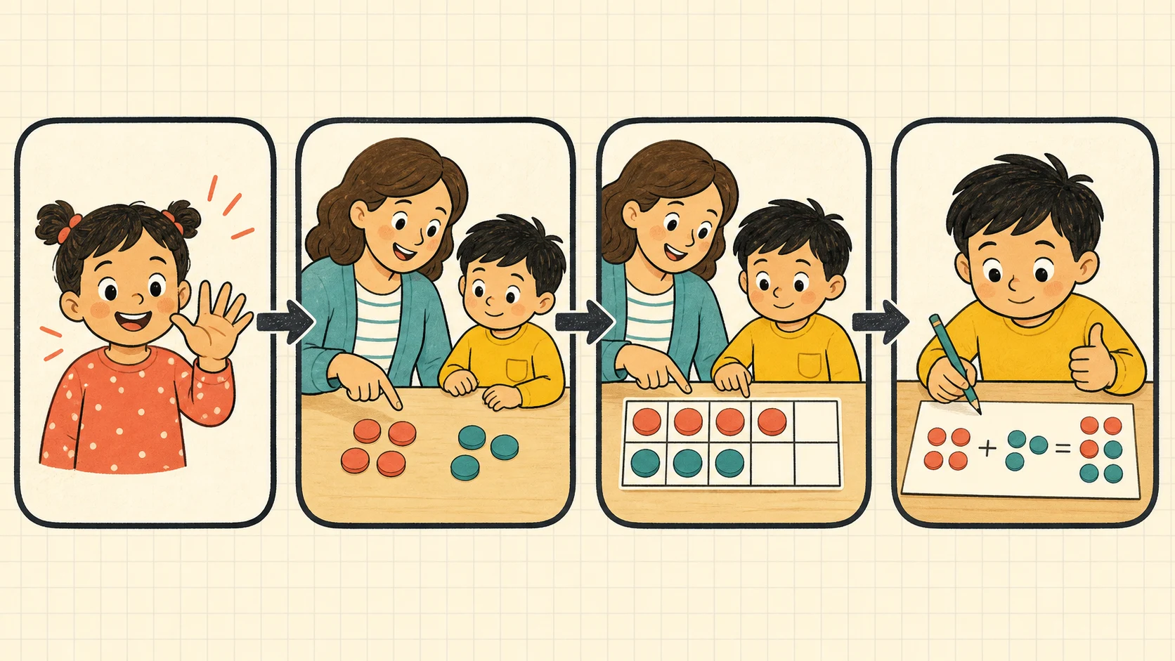 A short, repeatable 1st Grade Addition lesson routine