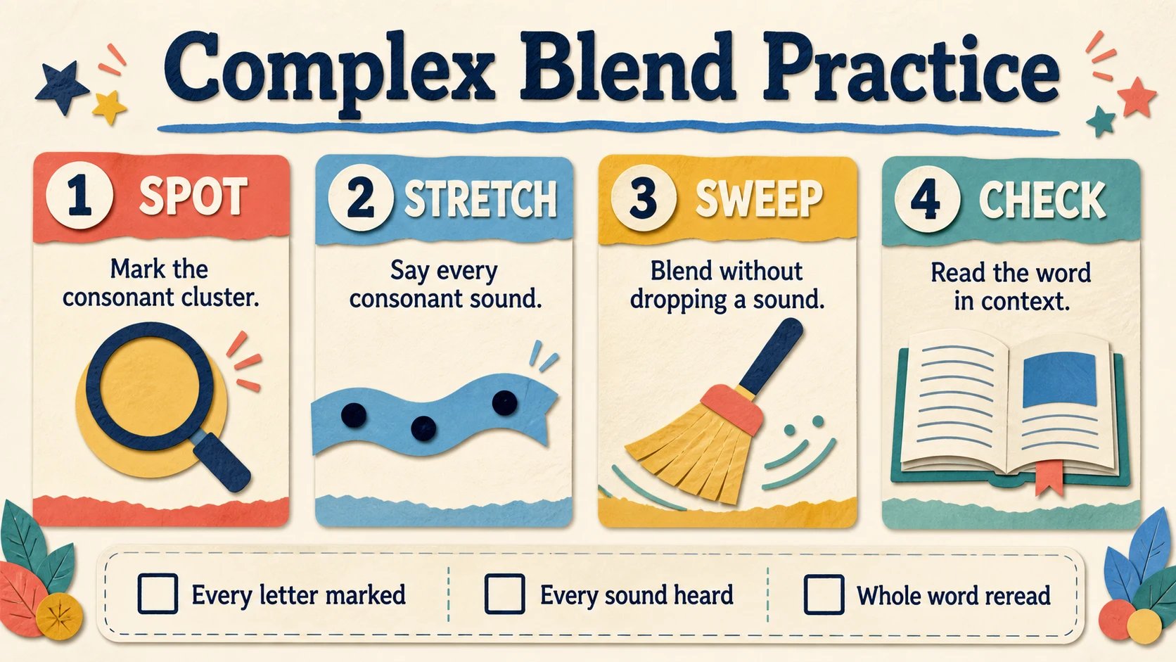 A two-week 2nd Grade Consonant Blends practice and review plan