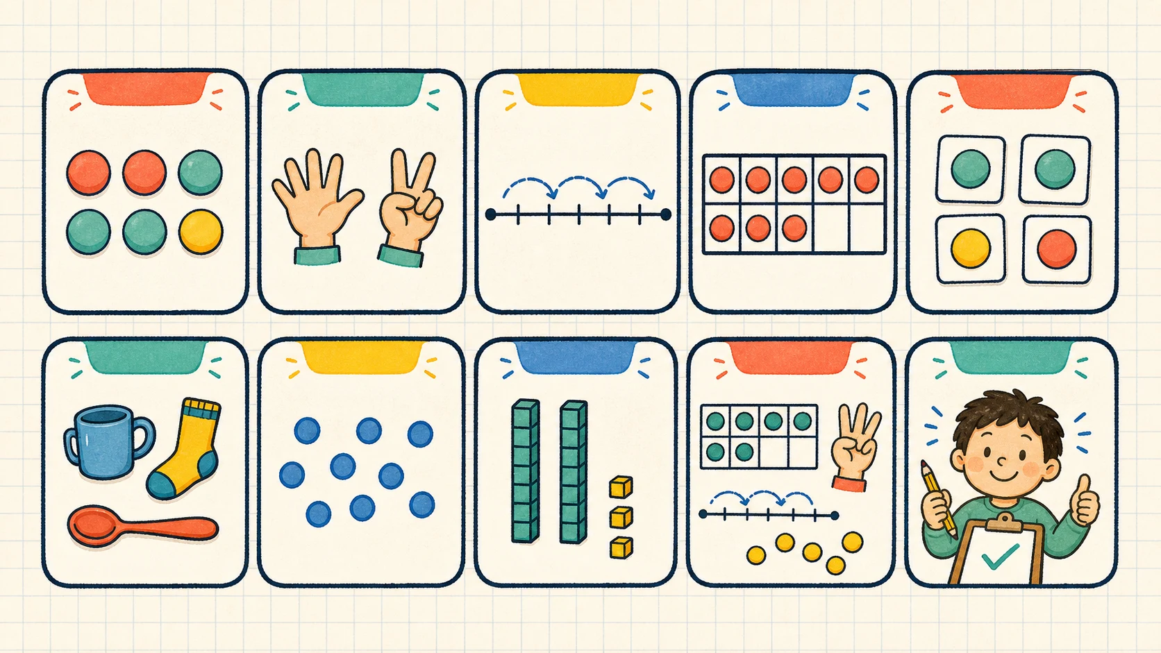 A two-week 1st Grade Counting practice and review plan