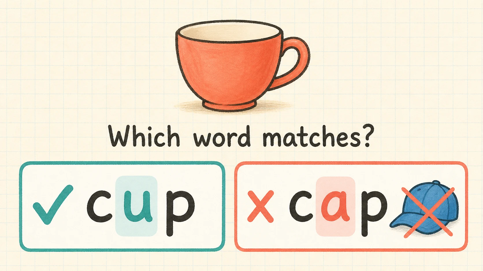 Common 1st Grade CVC Words errors paired with diagnostic teaching responses