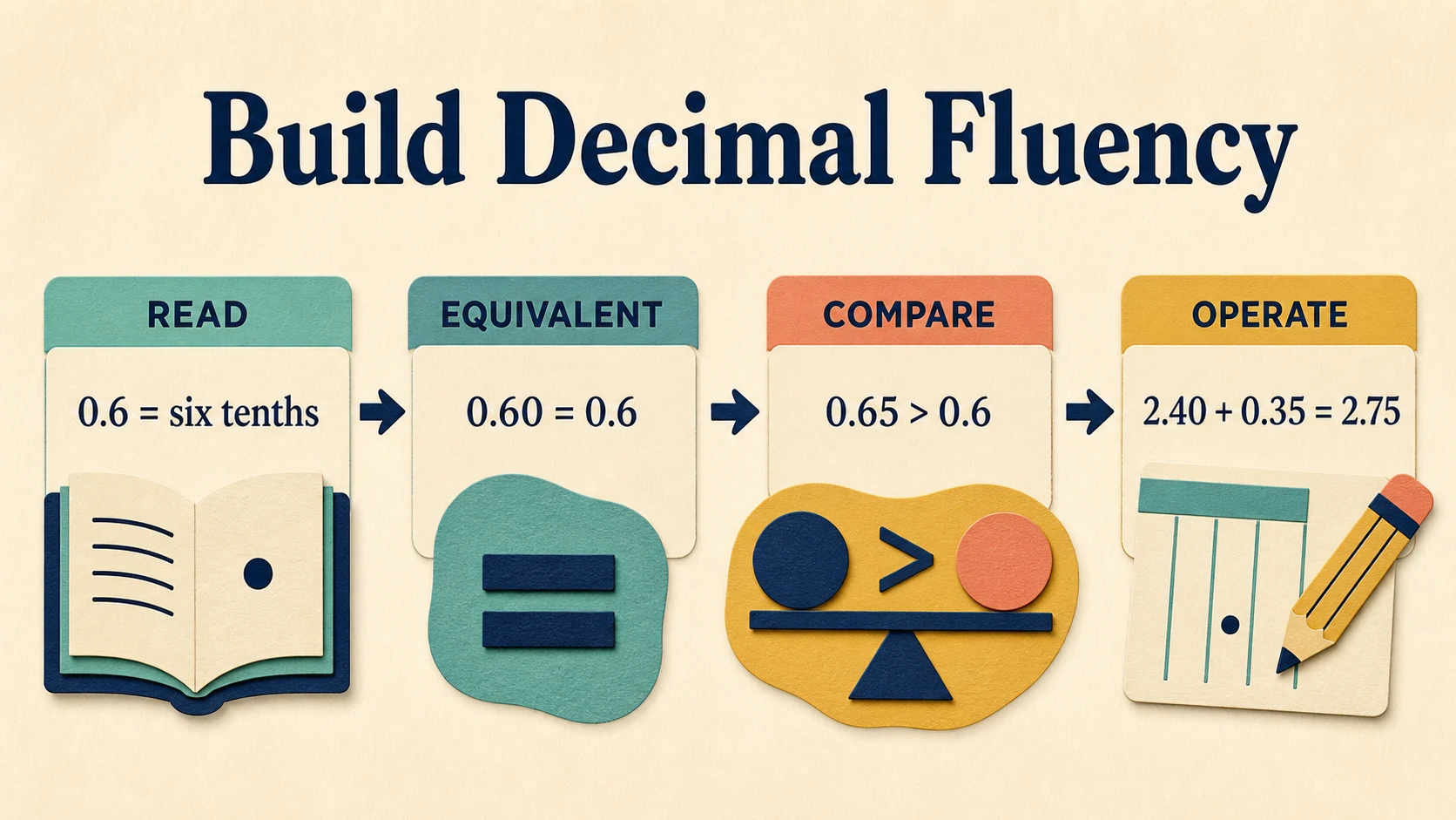 A 6th Grade Decimals progression from supported practice to independent work