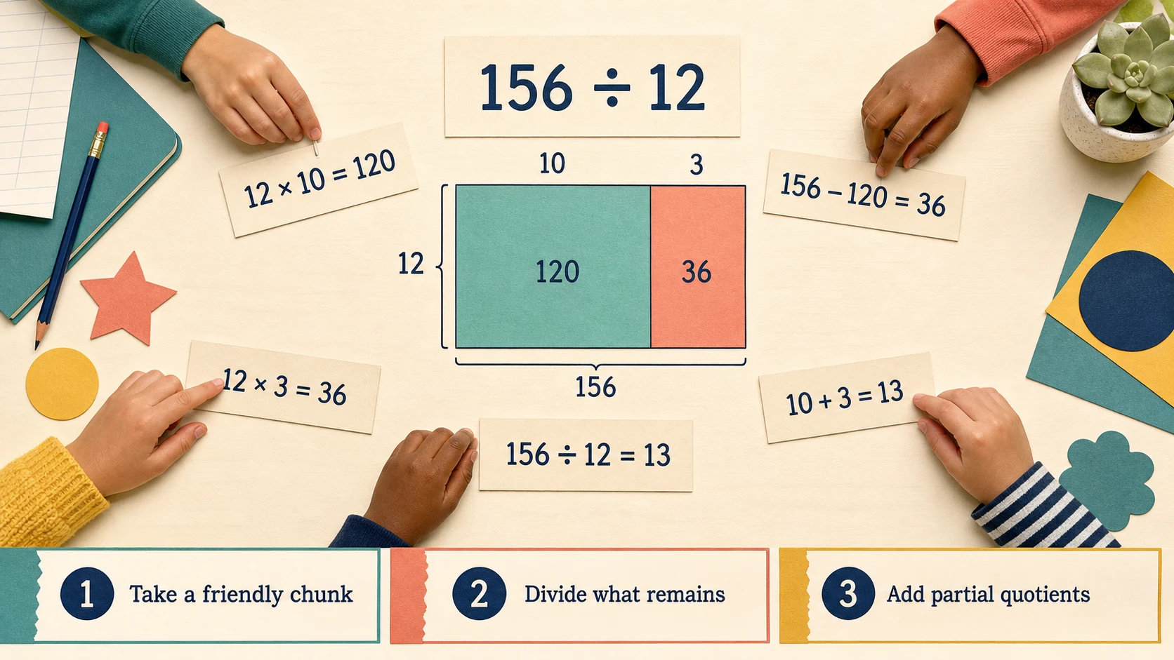 A short, repeatable 4th Grade Division lesson routine