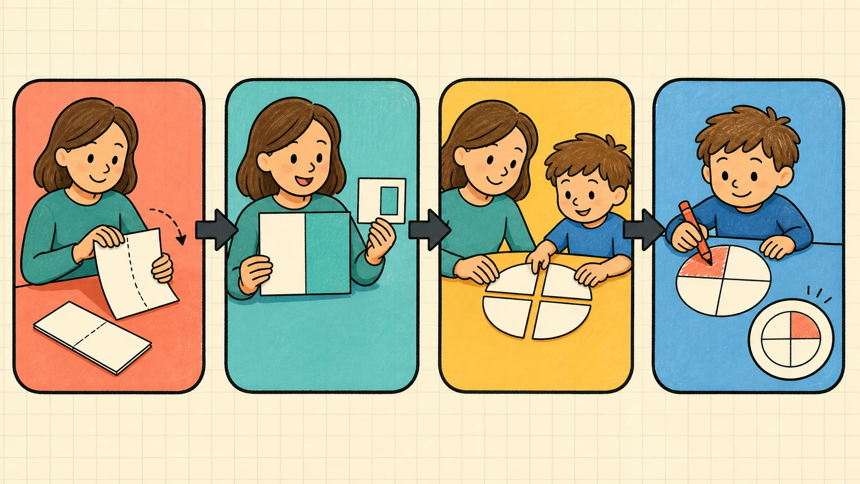 A short, repeatable 1st Grade Fractions lesson routine