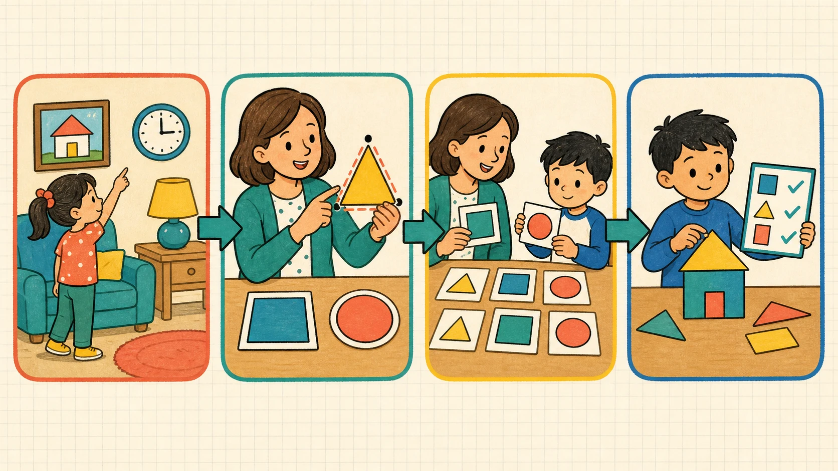 A short, repeatable Kindergarten Geometry lesson routine