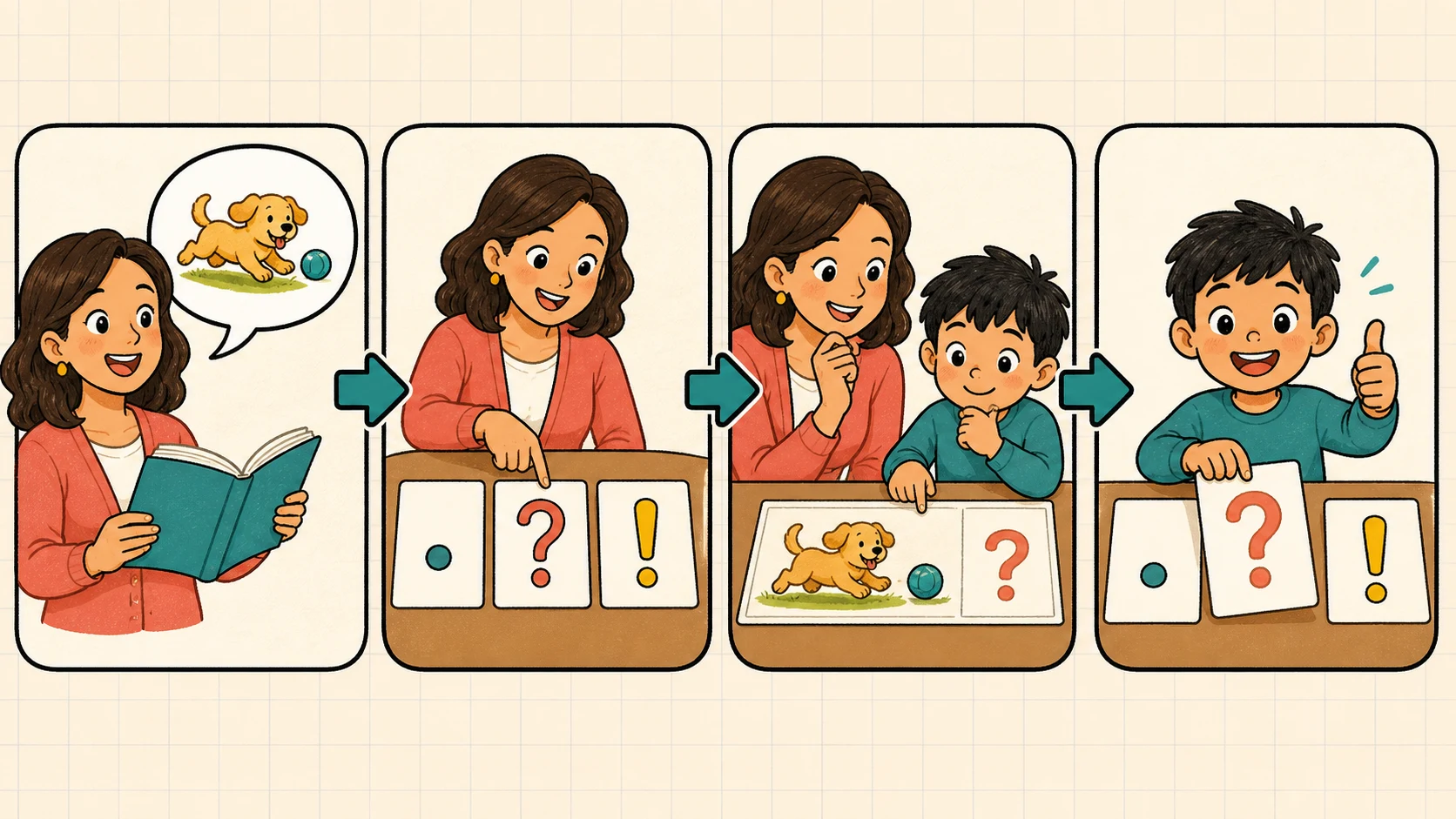 A short, repeatable Kindergarten Punctuation lesson routine