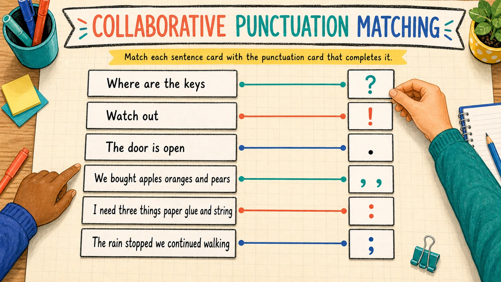 A short, repeatable 4th Grade Punctuation lesson routine