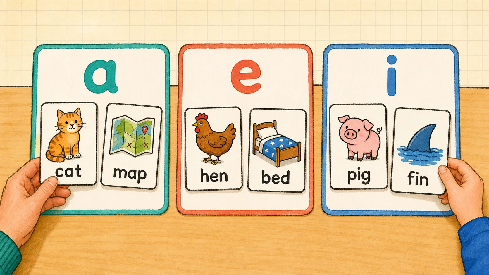 A short, repeatable 1st Grade Short Vowels lesson routine