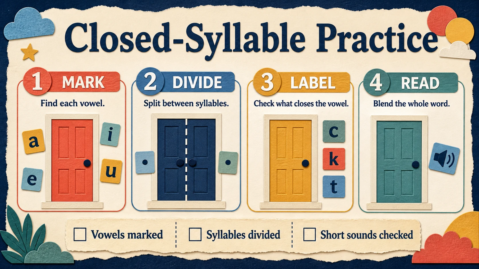 A two-week 2nd Grade Short Vowels practice and review plan