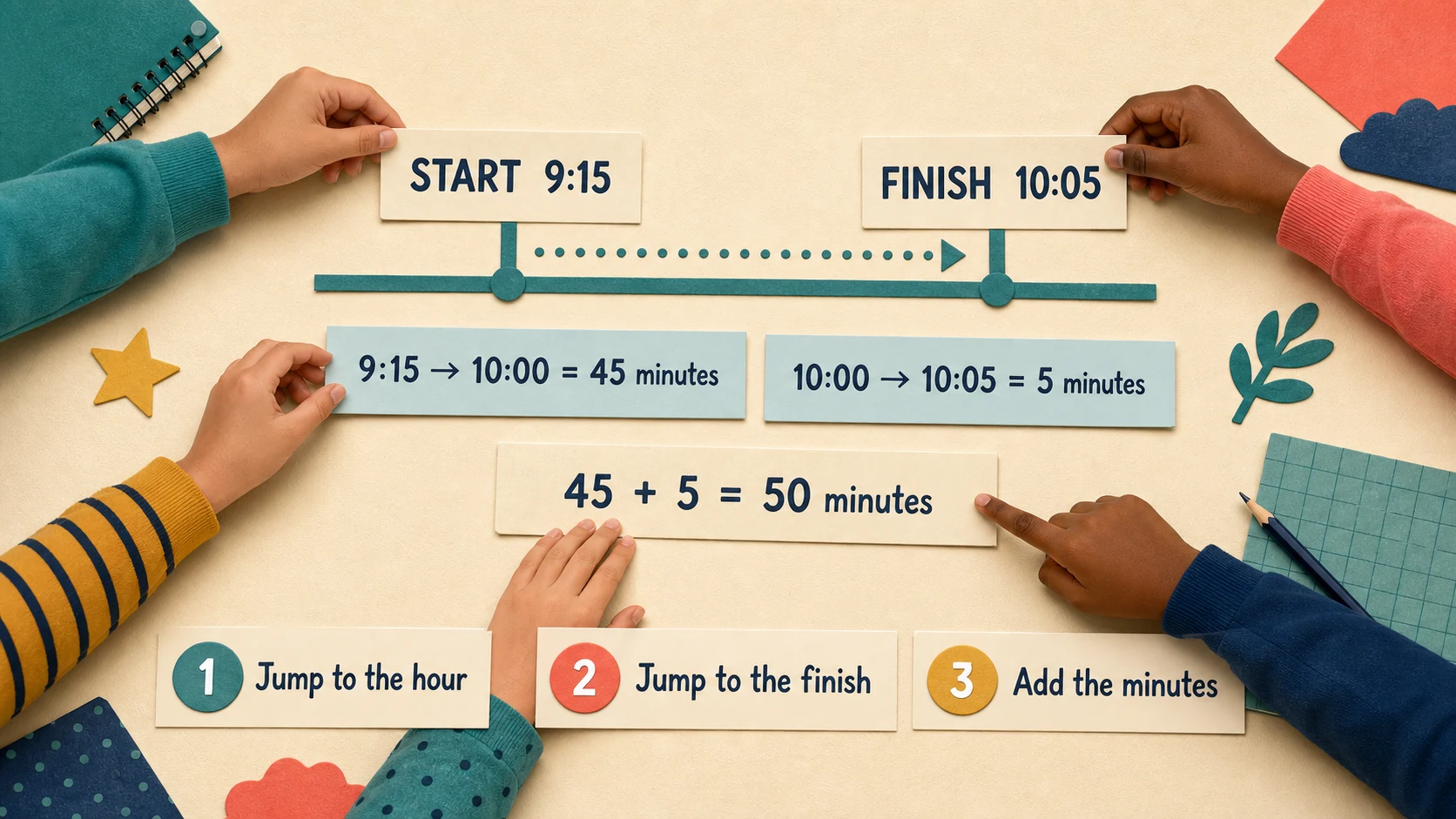 A short, repeatable 3rd Grade Telling Time lesson routine