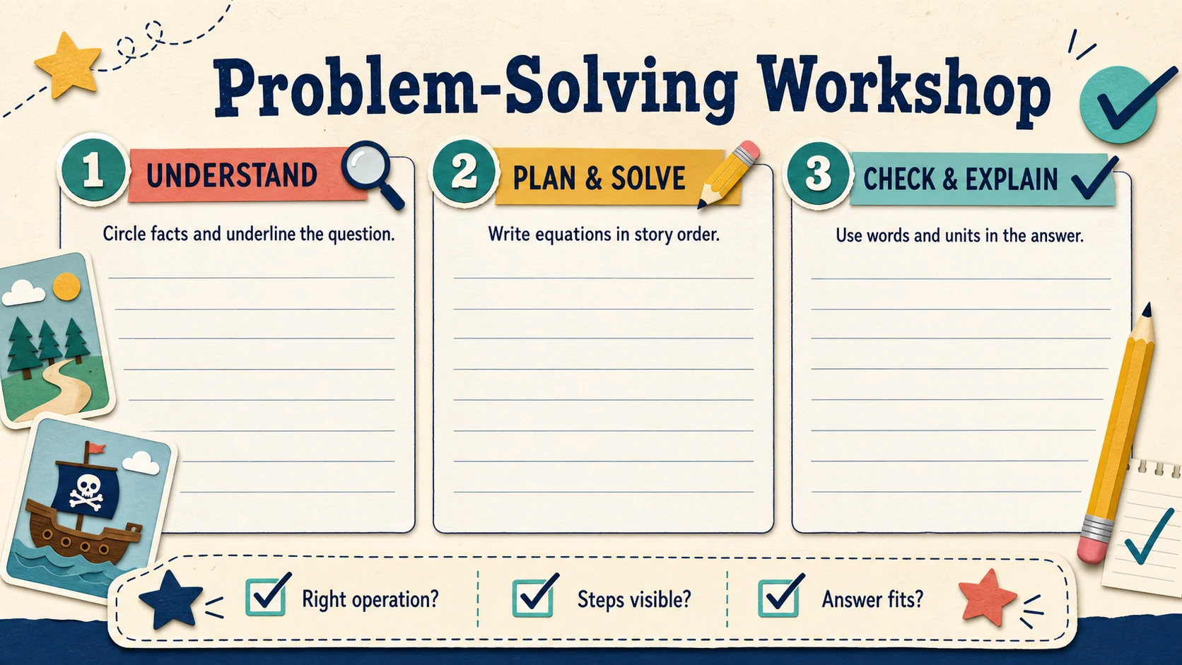 A two-week 3rd Grade Word Problems practice and review plan