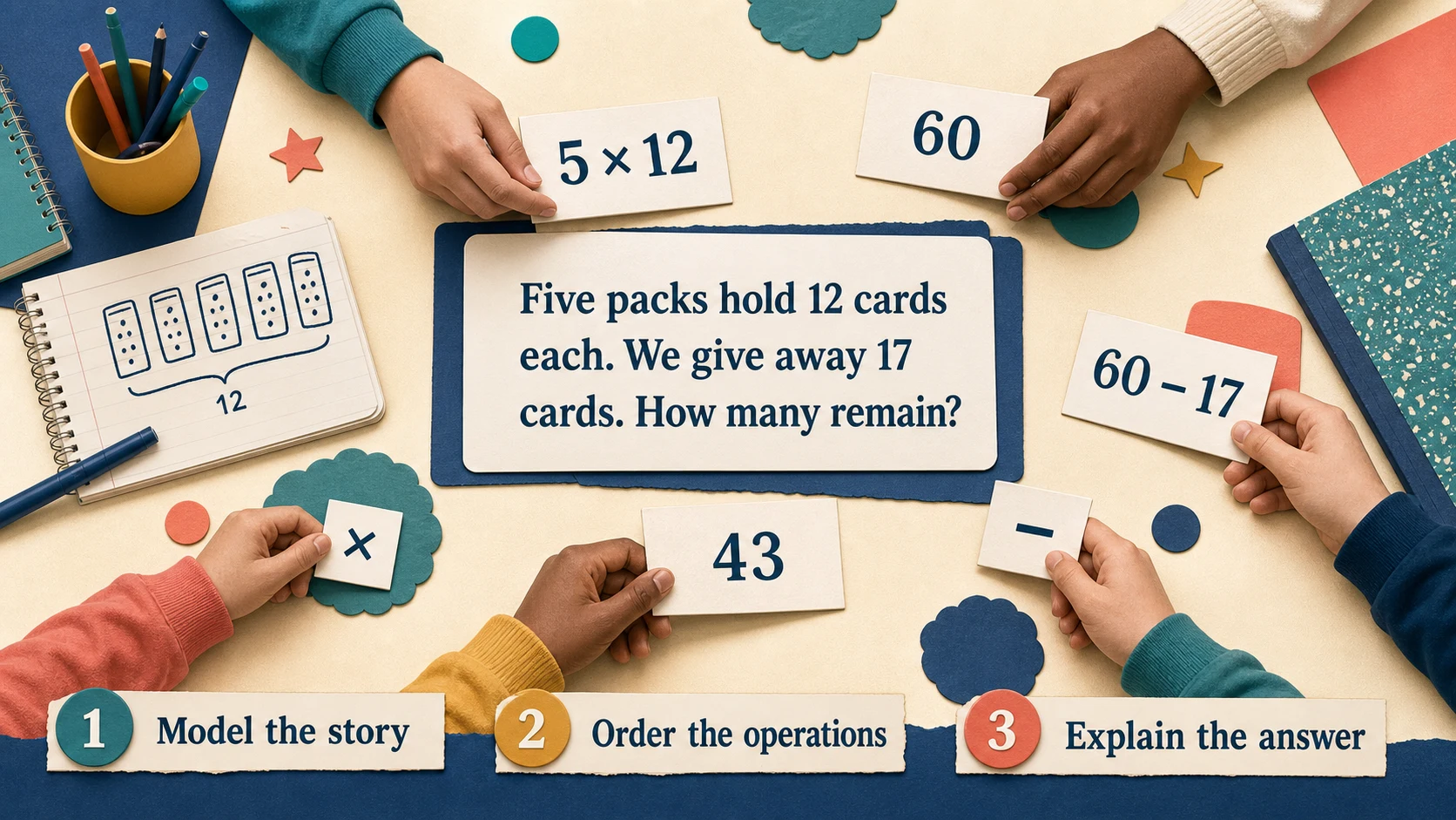 A short, repeatable 4th Grade Word Problems lesson routine