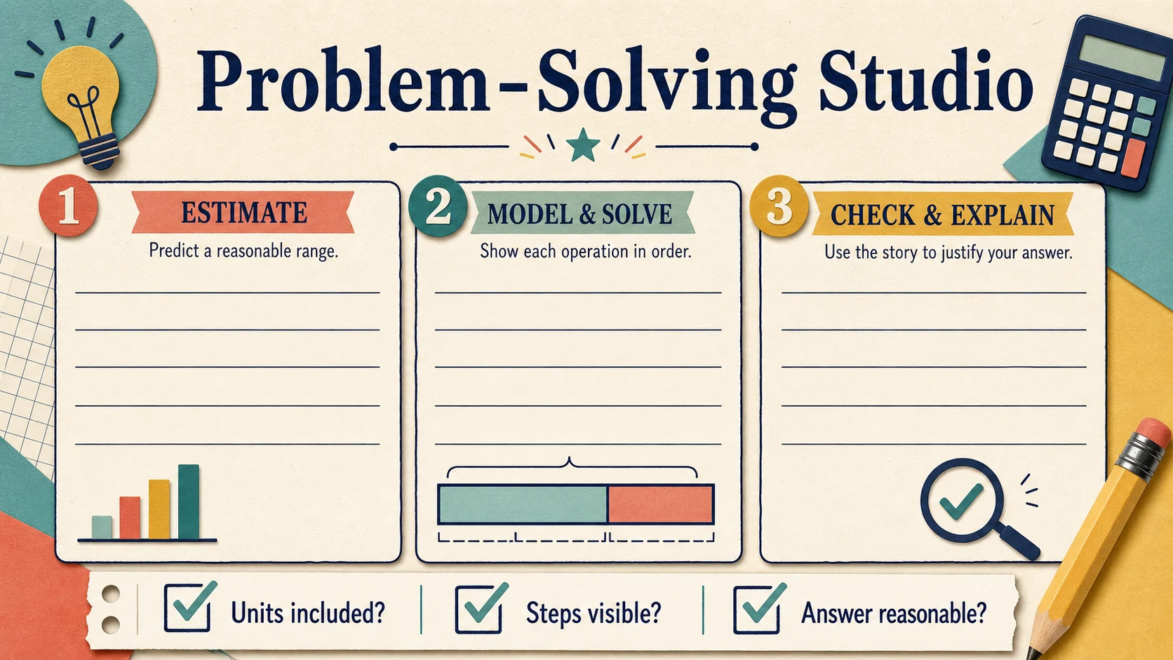A two-week 4th Grade Word Problems practice and review plan